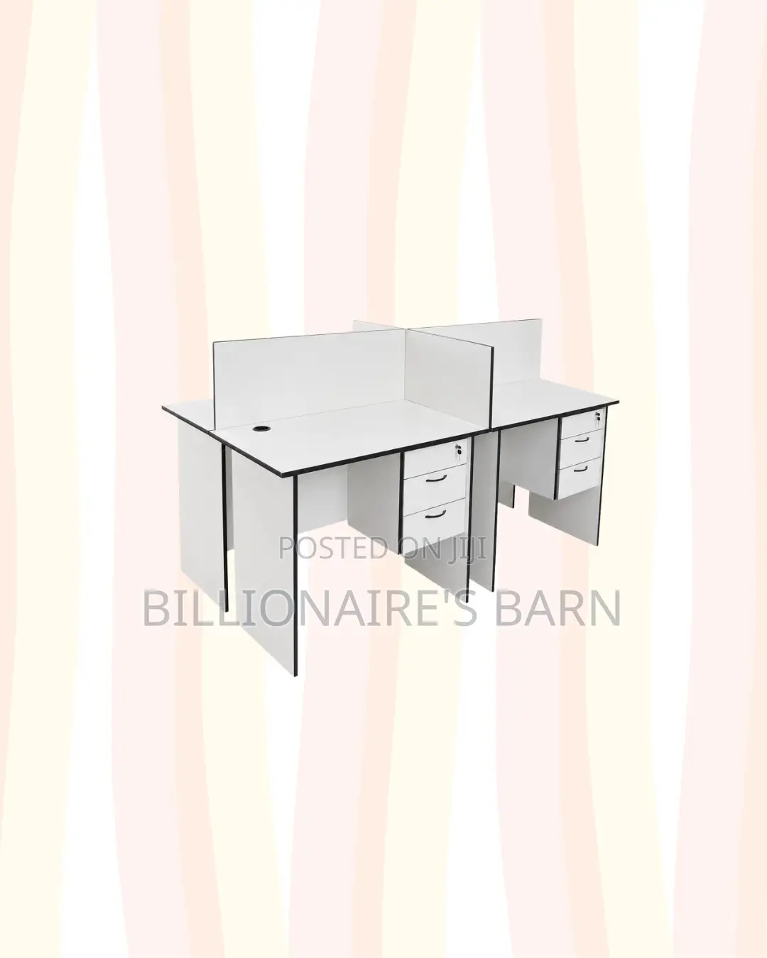 Practical 1.2m Four-Partition Wooden Bullpen Desk for Team Tasks