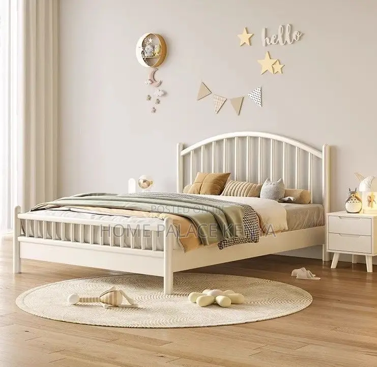 Wooden Bed: Noise-Free Slat Support King Bed