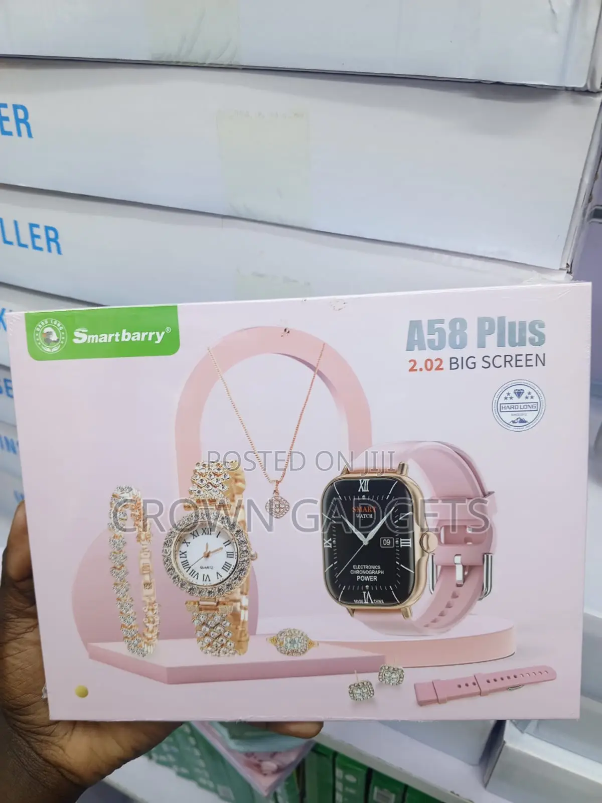 A58 Plus Smart Watch and Quartz Watch Gift Box for Ladies
