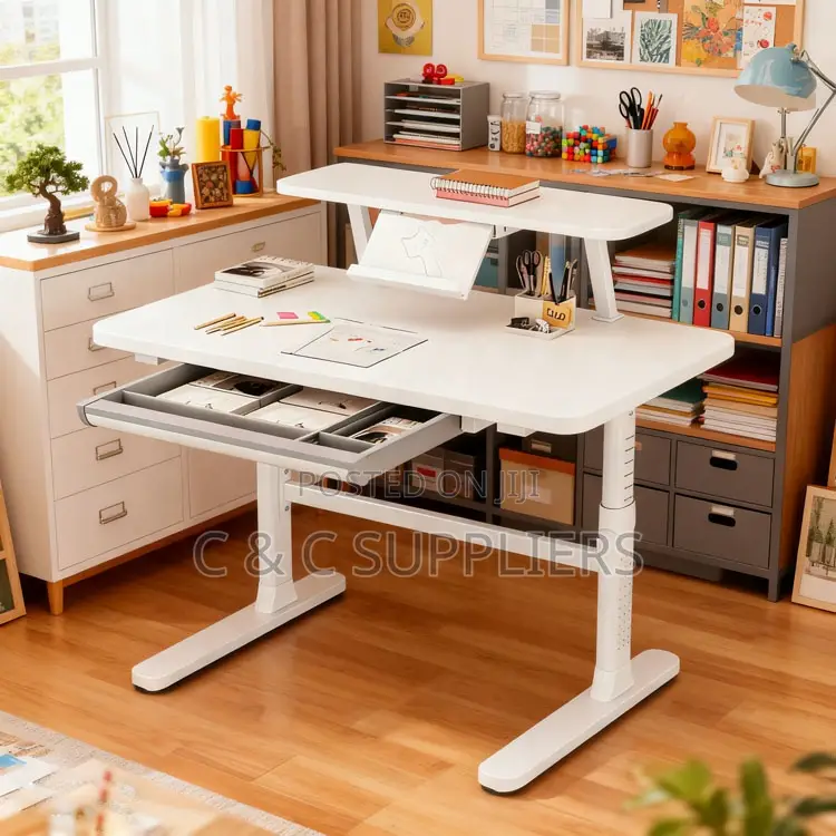 Imported Manual Adjustable Study Desk