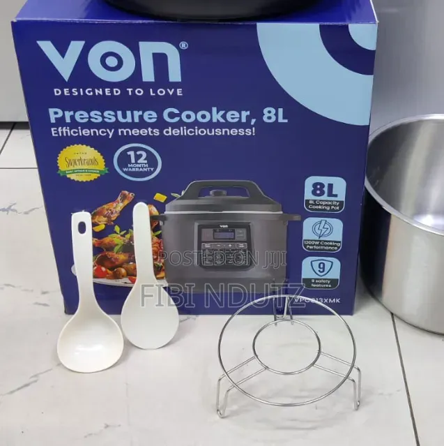 Von Pressure Cooker 8l With Stainless Steel Pot
