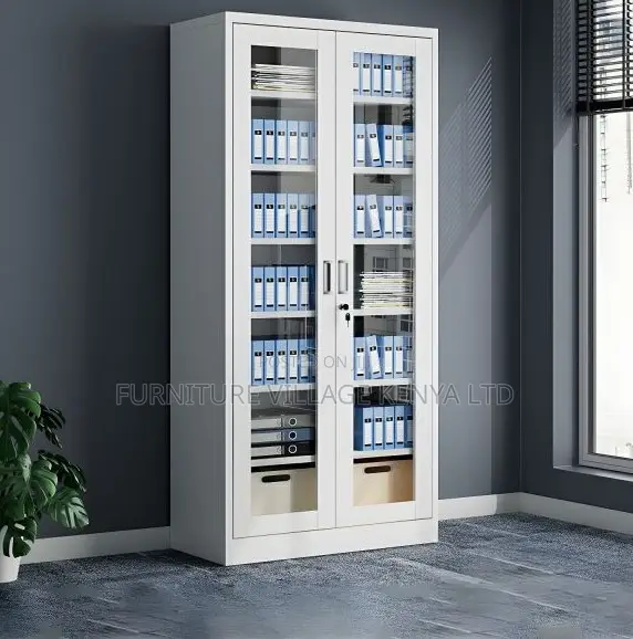 Glass Door Archive Storage Cabinet