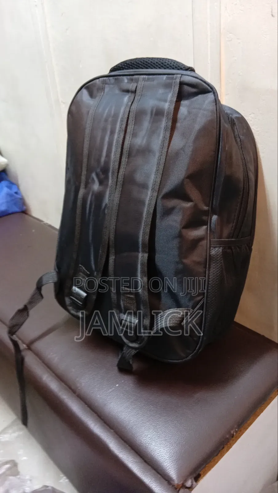 Chongping Black Large Backpack