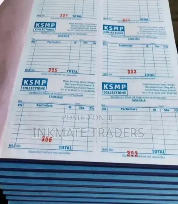 A4 Triplicate Receipt Book Printing