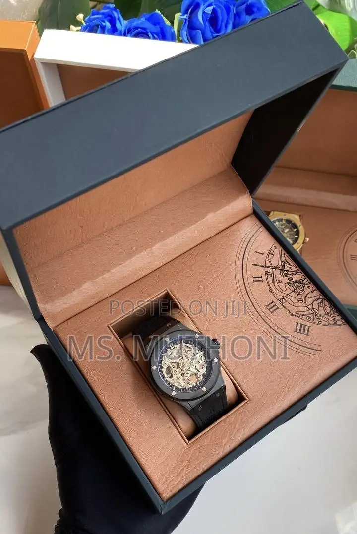 Automatic Open-Worked Skeleton Dial Hublot for Gents