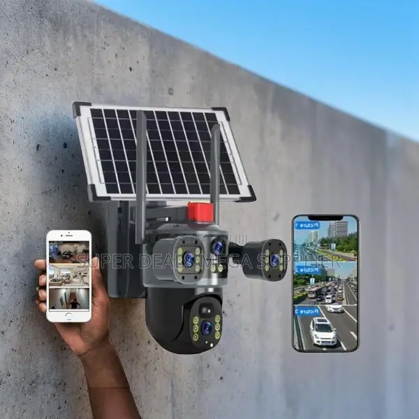 Heavy Duty 20mp Ultra Hd 4g PTZ Triple Lens Solar Camera