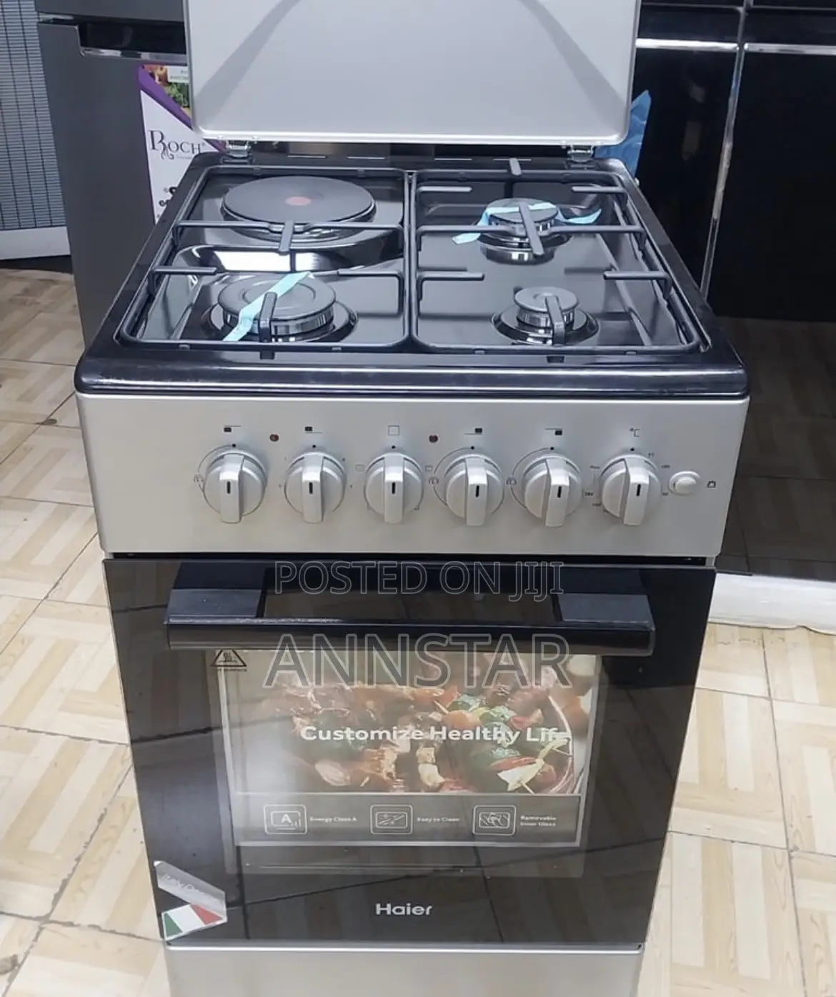 Haier 60*60 4g With Wok Burner, Electric Oven and Gas Sensor