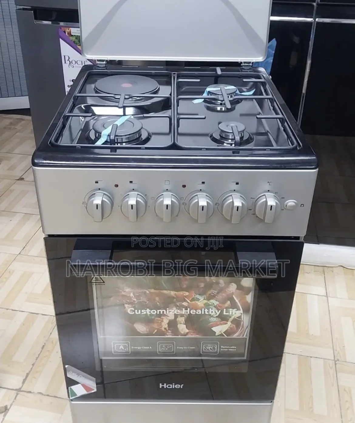 Haier 60*60 4g With Wok Burner, Electric Oven and Gas Sensor