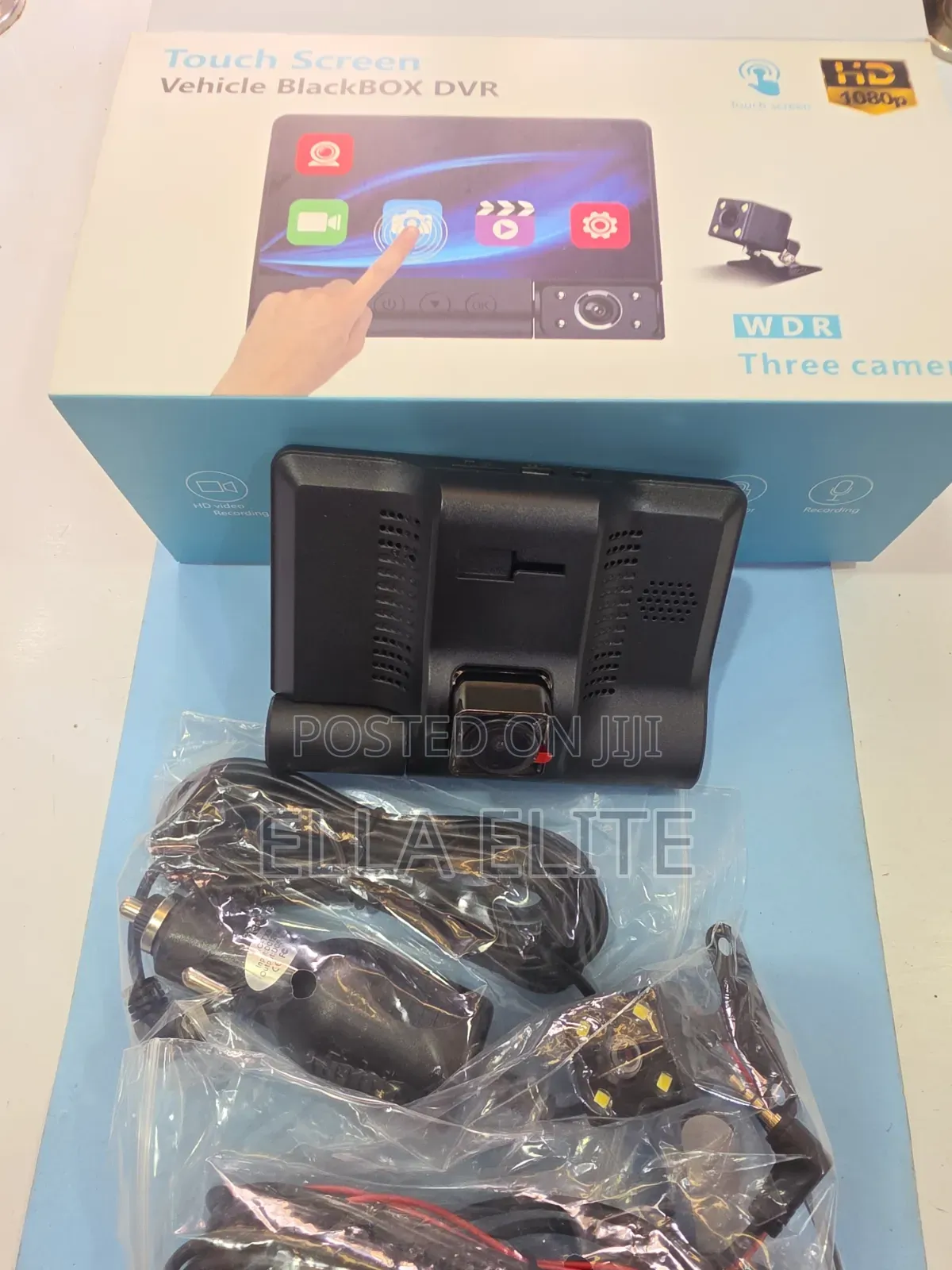 C12 Touch Screen Vehicle Blackbox DVR 3 Cameras Dash Cam