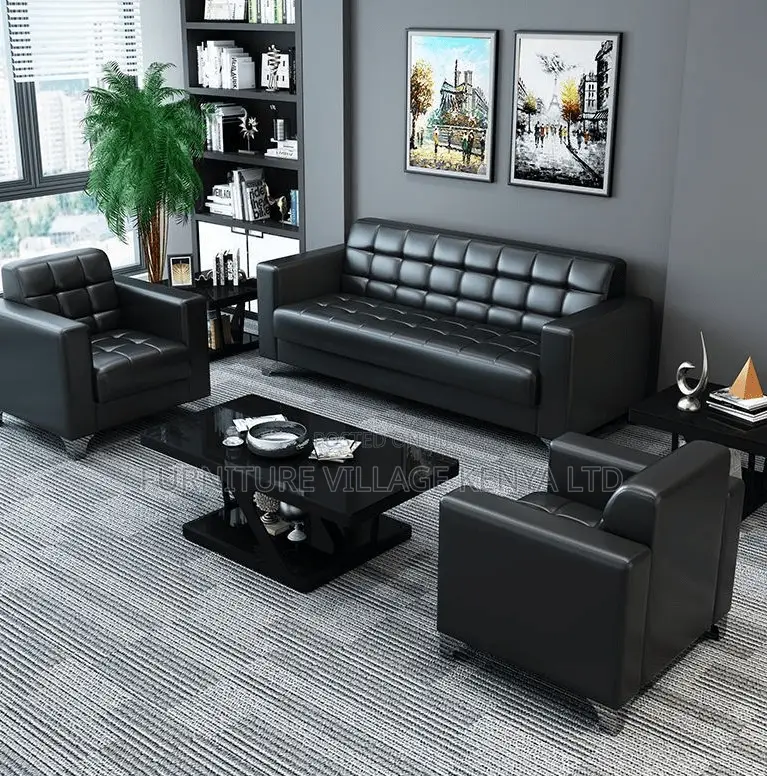 Executive Leather 5-Seater Sofa Set