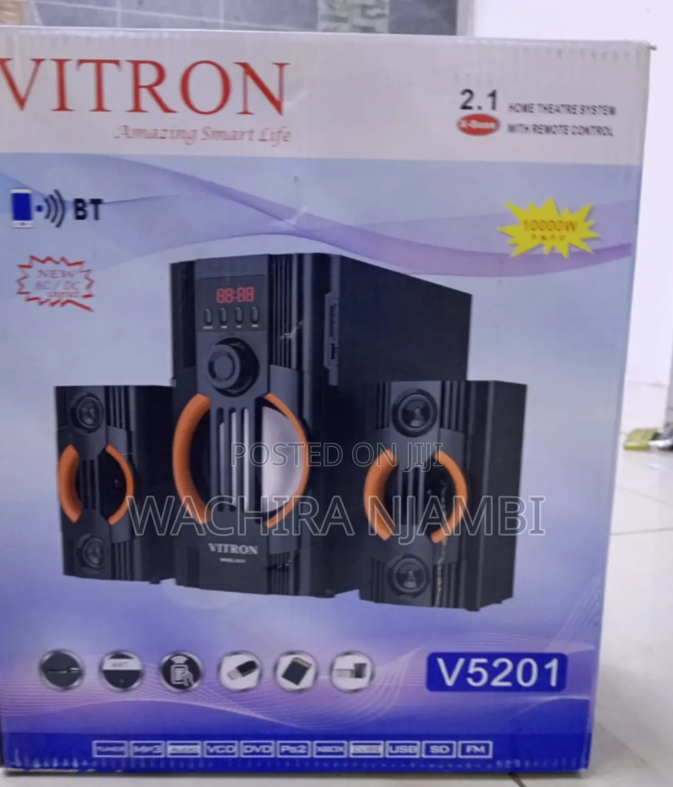 Vitron V5201 2.1 Bluetooth Home Theatre System With Remote Control