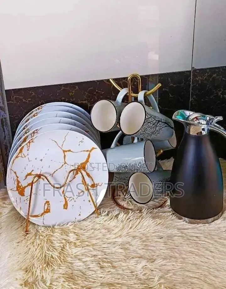 13-Piece Marble Design Dinner Set