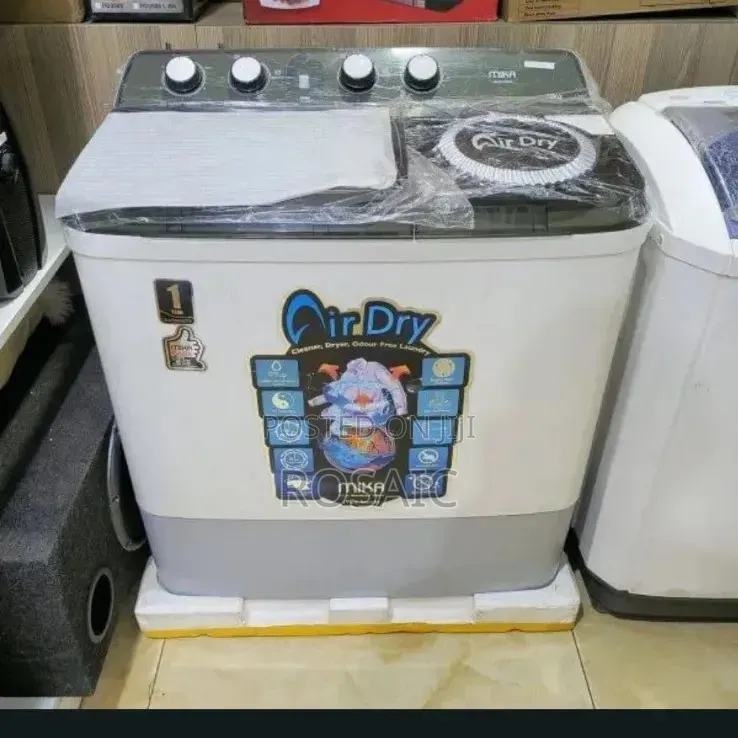 Mika Twin Tub Washing Machine, 10kg - White .