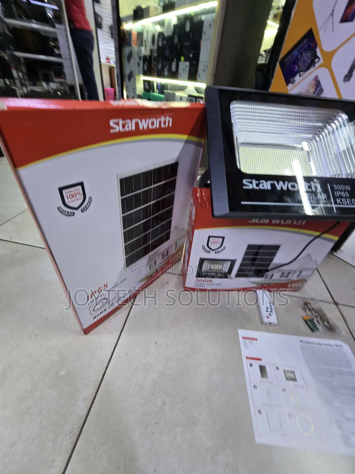 Bright 300w Solar Led Flood Light With Solar Panel Included |
