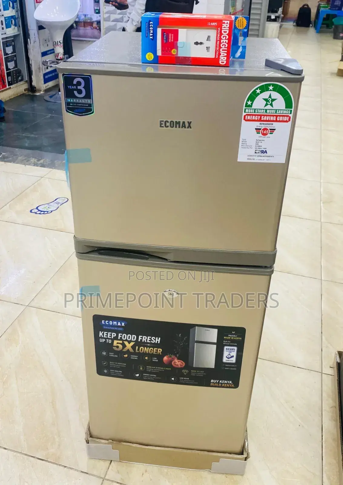 Ecomax Bd-118 118l Fridge – Compact, Reliable Comesfree Fridge Guard