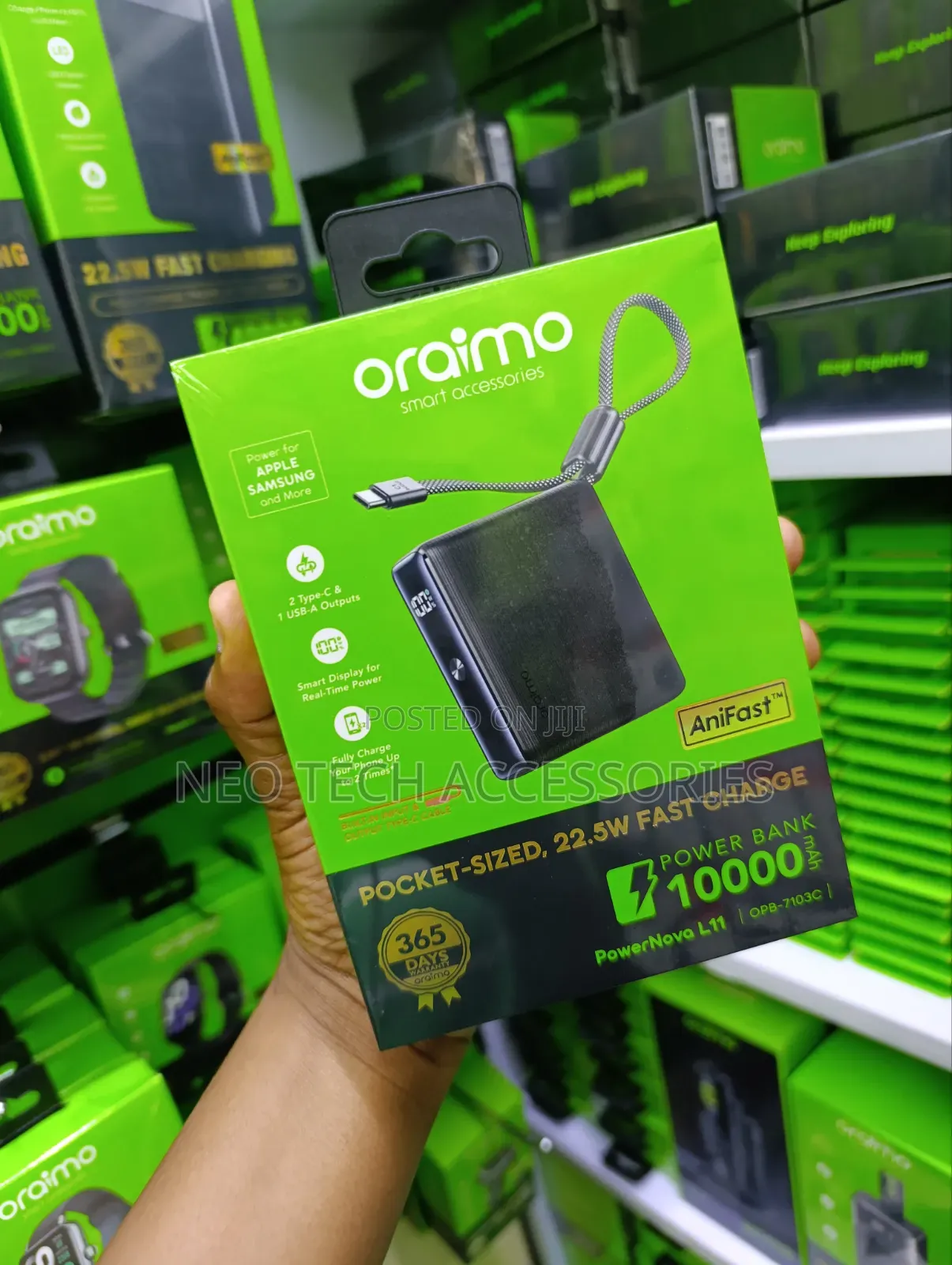 Oraimo Powernova L11 10000mah 22.5w Pocket-Sized Fast Charge Powerbank