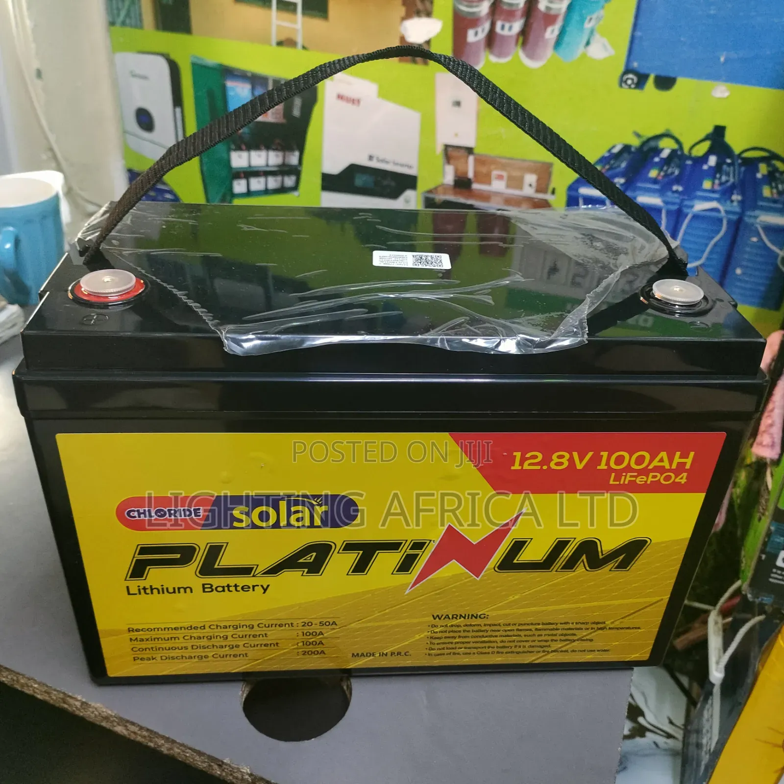 100ah - 12v Lithium Solar Battery Lifepo4 for Tv 43",Mini Fridge,Cctv