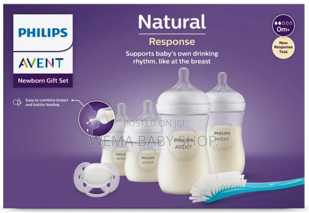 Philip Avent Natural Response Newborn Gift Set -Bottles/Pacifier/Brush