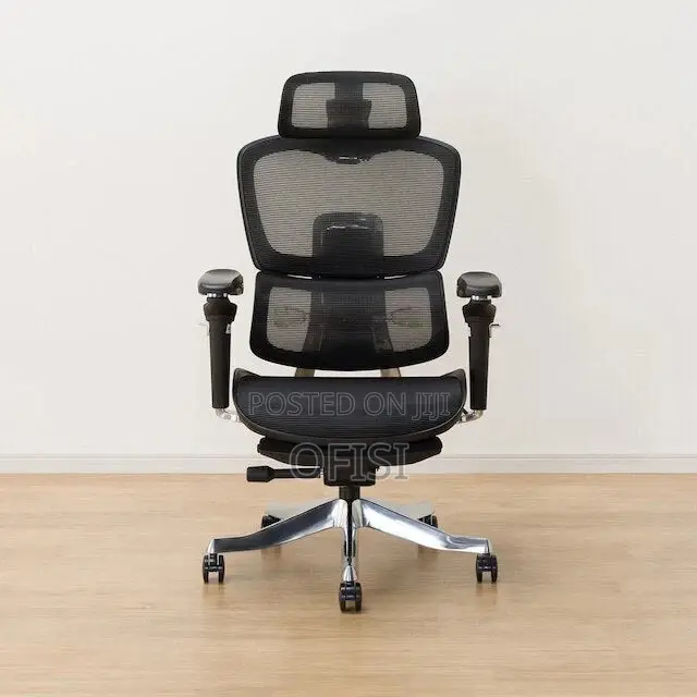 Office Chair; Full Mesh Orthopedic Office Chair With Footrest