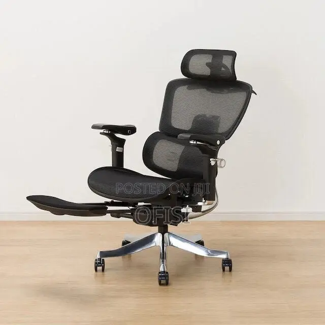 Office Chair; Full Mesh Orthopedic Office Chair With Footrest
