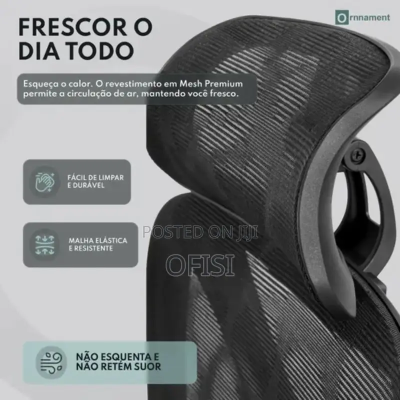 Office Chair; Full Mesh Orthopedic Office Chair With Footrest