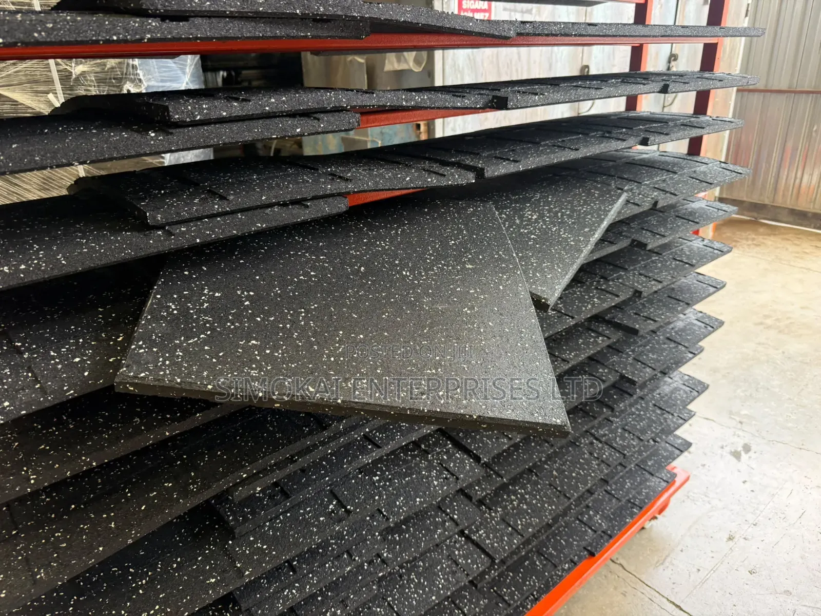 High Density Gym Rubber Floor Exercise Mats 20mm 18kg/Block 1pc 1sqm