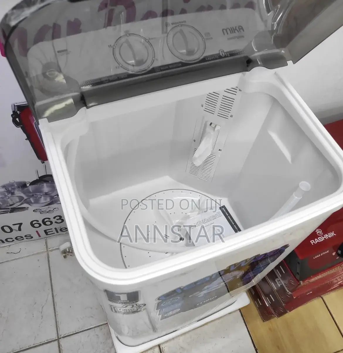 Mika Semi Automatic 6kg Single Tub Top Load Washing Machine