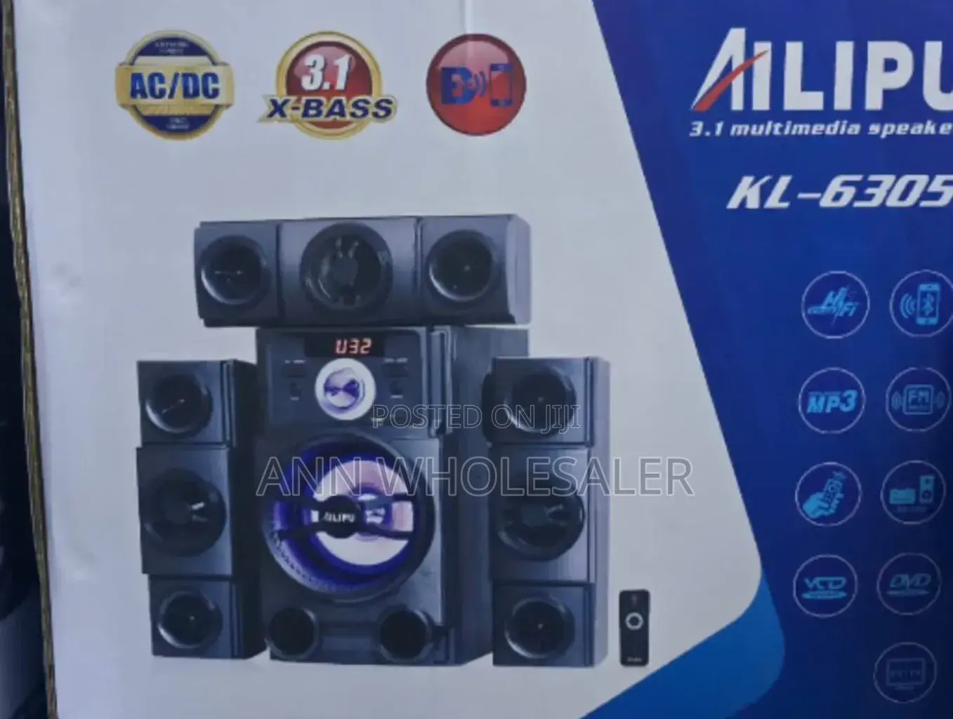 Ac/ Dc 3.1ch Ailipu Homethearte Multimedia Speaker System Woofer