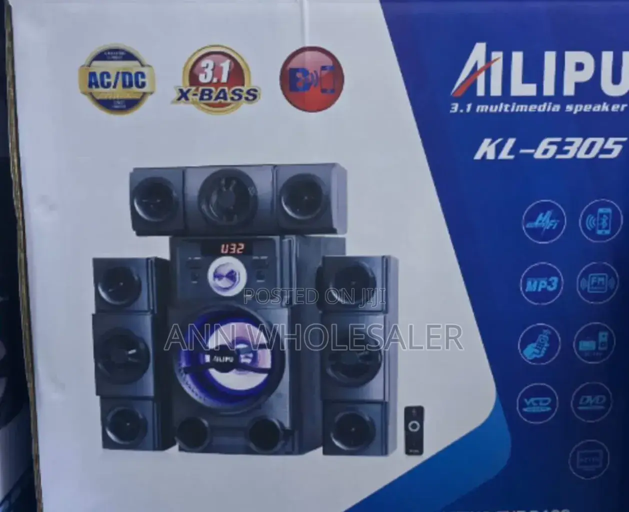 Ac/ Dc 3.1ch Ailipu Homethearte Multimedia Speaker System Woofer