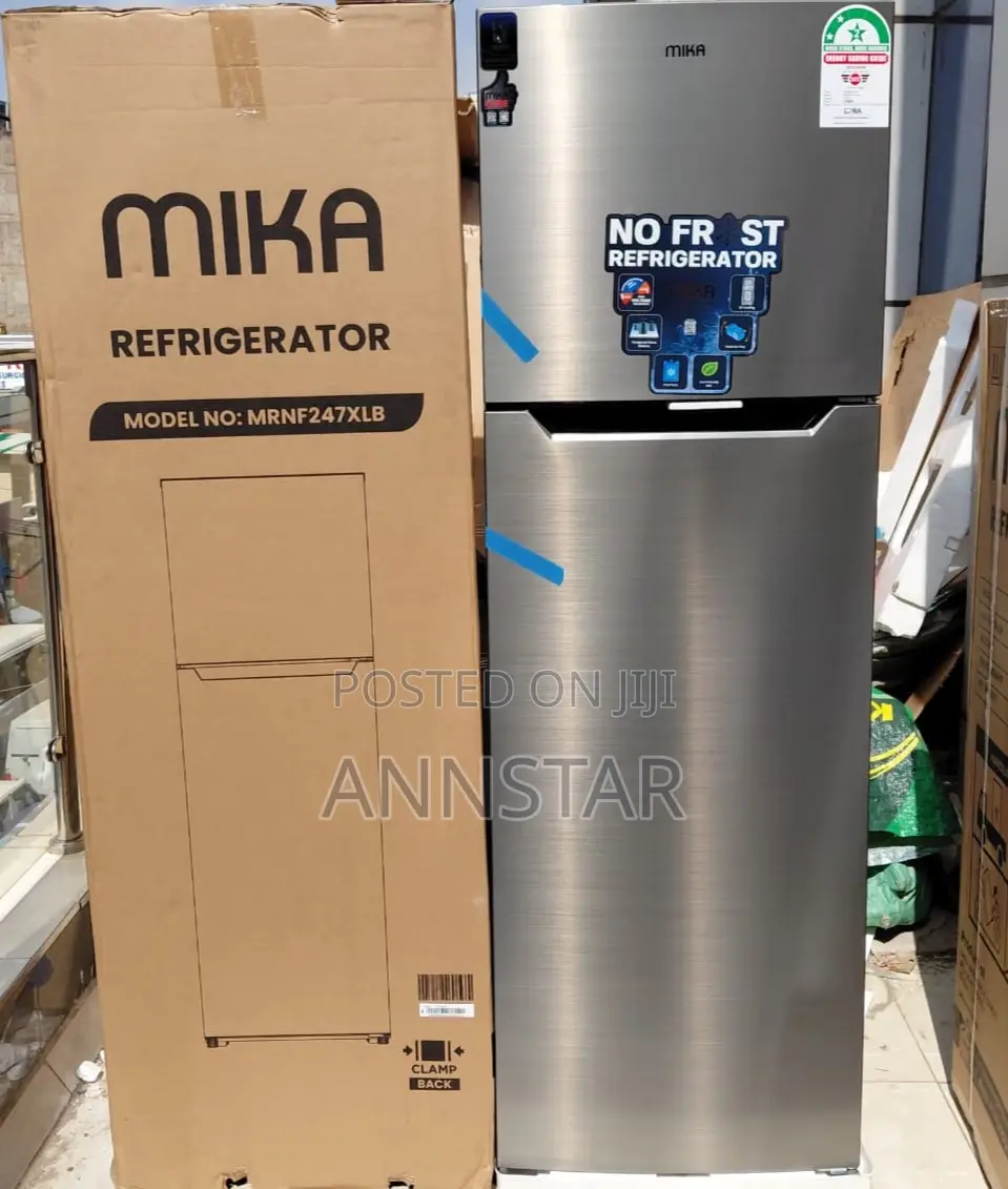247 Litres Mika Fridge Double Door Top Mount Freezer No Frost