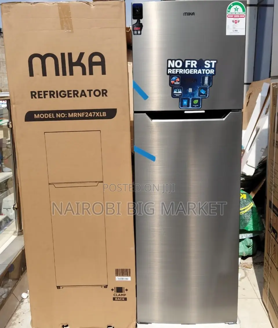 247 Litres Mika Fridge Double Door Top Mount Freezer No Frost