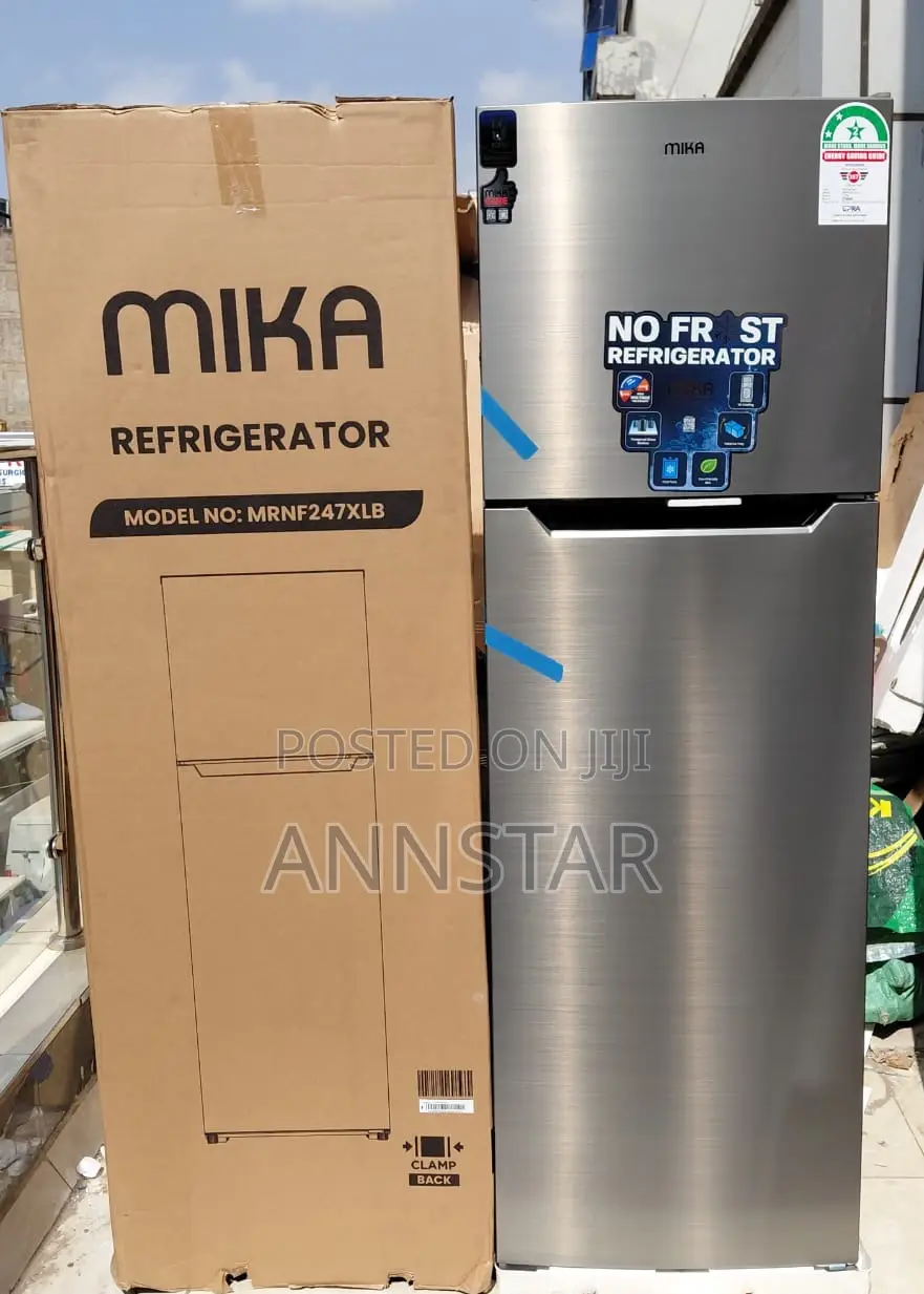 247 Litres Mika Fridge Double Door Top Mount Freezer No Frost