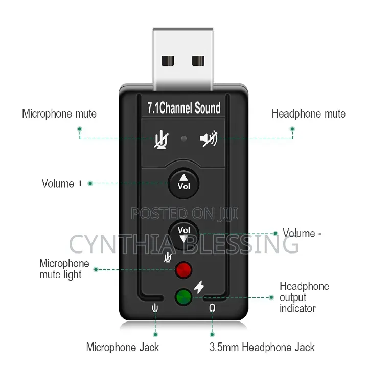 Usb Sound Card Usb to Jack 3.55 Mm