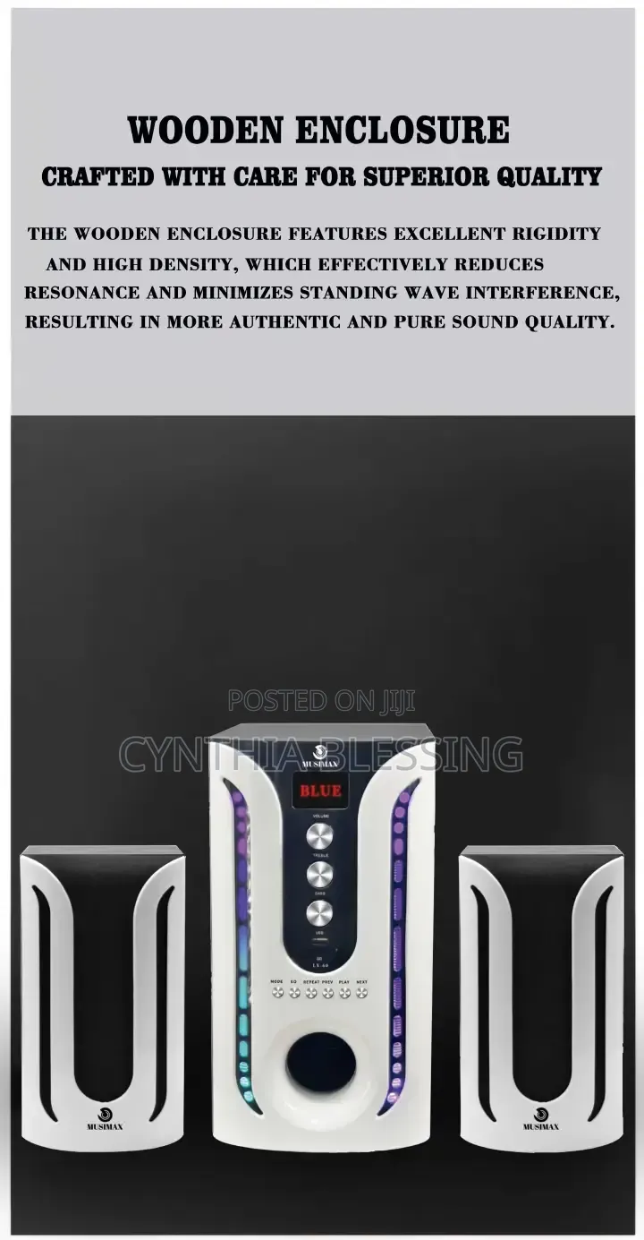 Musimax 2.1 Ch Multimedia Bluetooth Speaker System Lx60