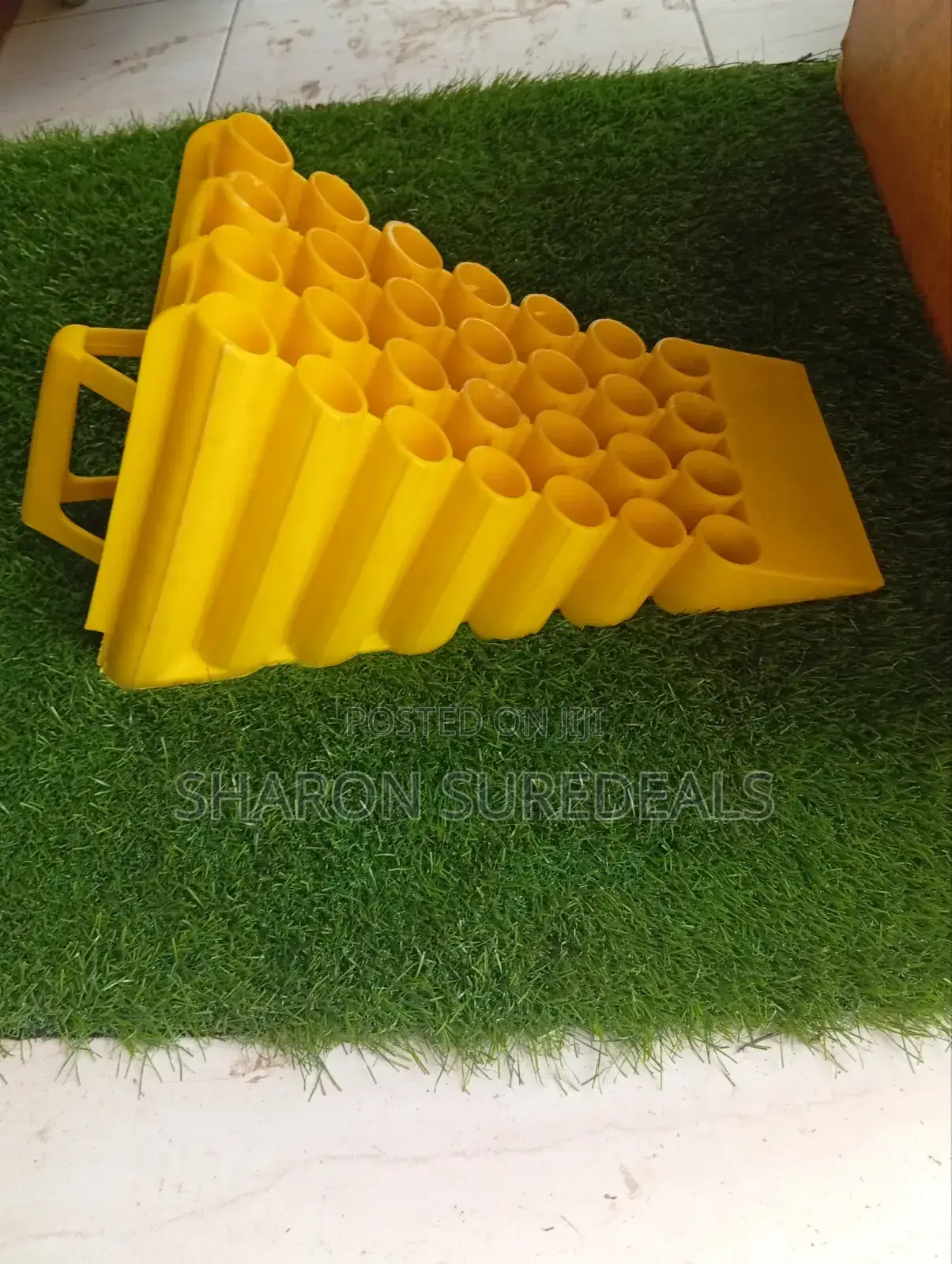 Heavy Duty Yellow Plastic Wheel Chock