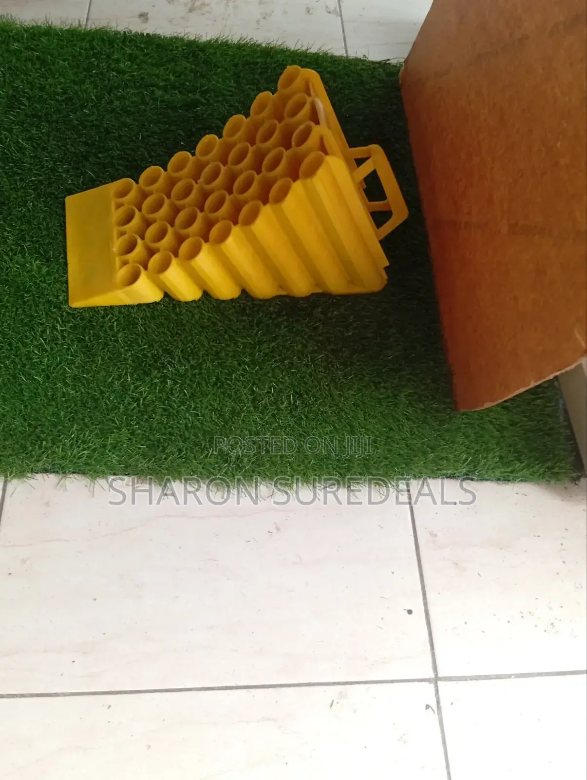 Heavy Duty Yellow Plastic Wheel Chock