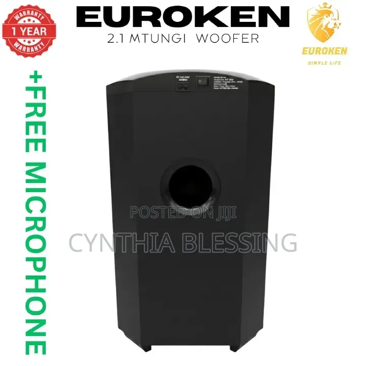 New Euroken Mtungi Ek-607 2.1 Ch Subwoofer Speaker
