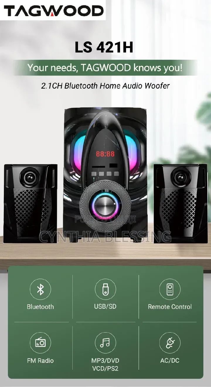Tagwood Ls 421h 2.1ch 6000 Watts Woofer Speaker