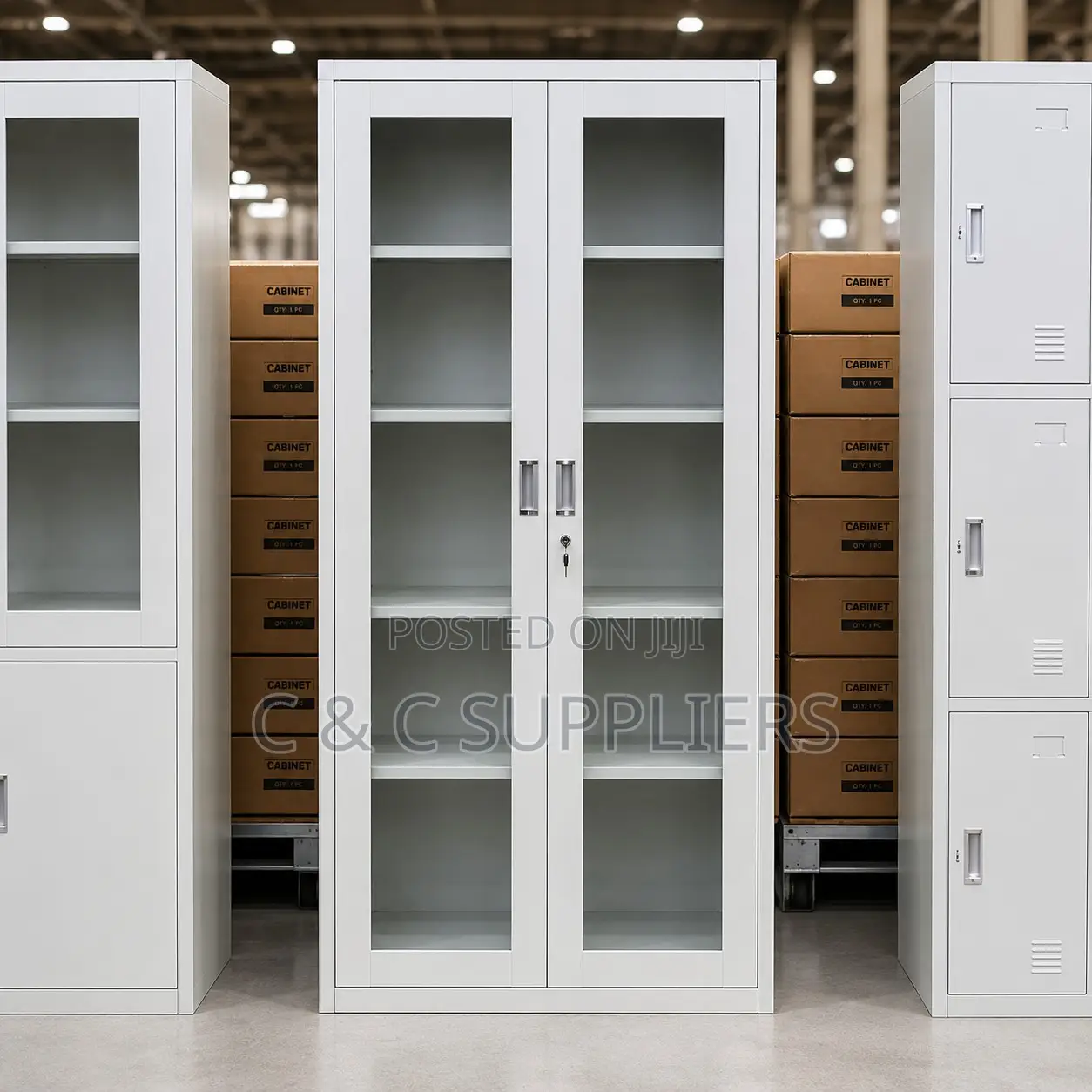 2-Door Full Glass Cabinet