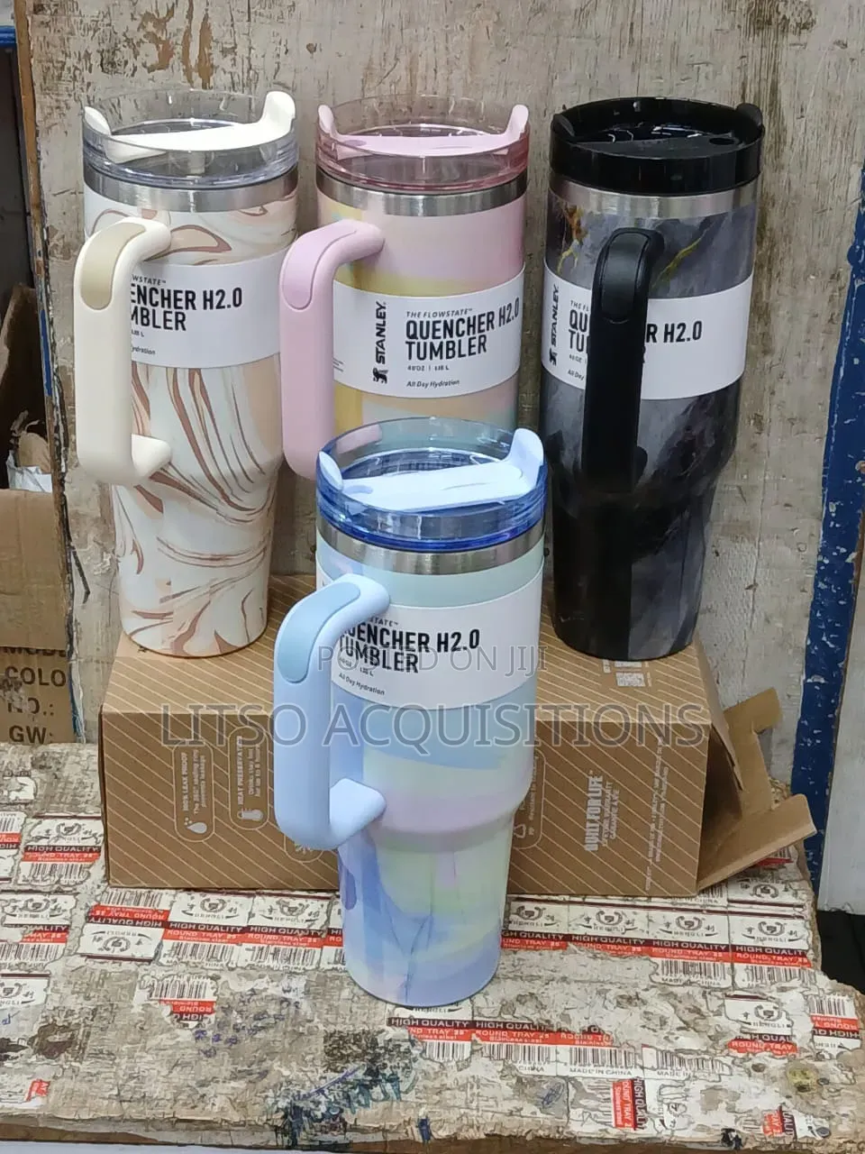 Floral Insulated Travel Tumbler With Handle Straw | Vacuum Flask