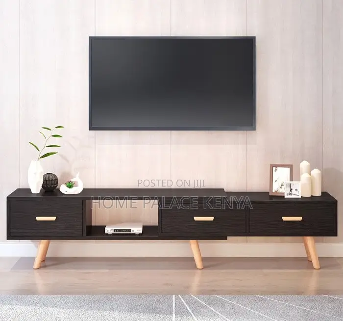 Tv Cabinet: Retractable Wooden Tv Stand