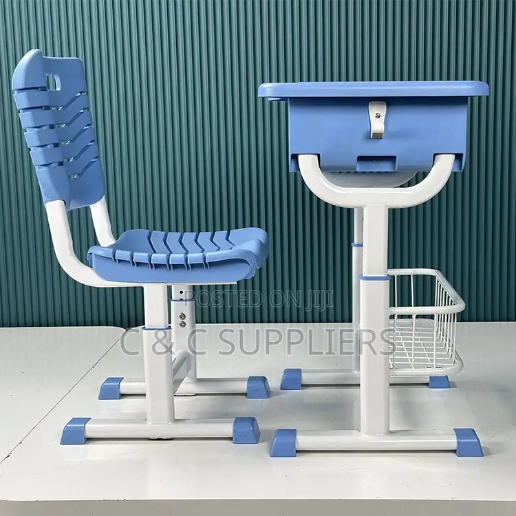 Modern Blue Home Kid's Desk Chair Set