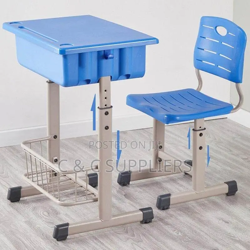 Modern Blue Home Kid's Desk Chair Set