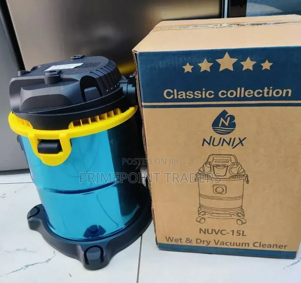 Nunix 15-Litre Wet Dry Vacuum Cleaner – Versatile Cleaning for Every