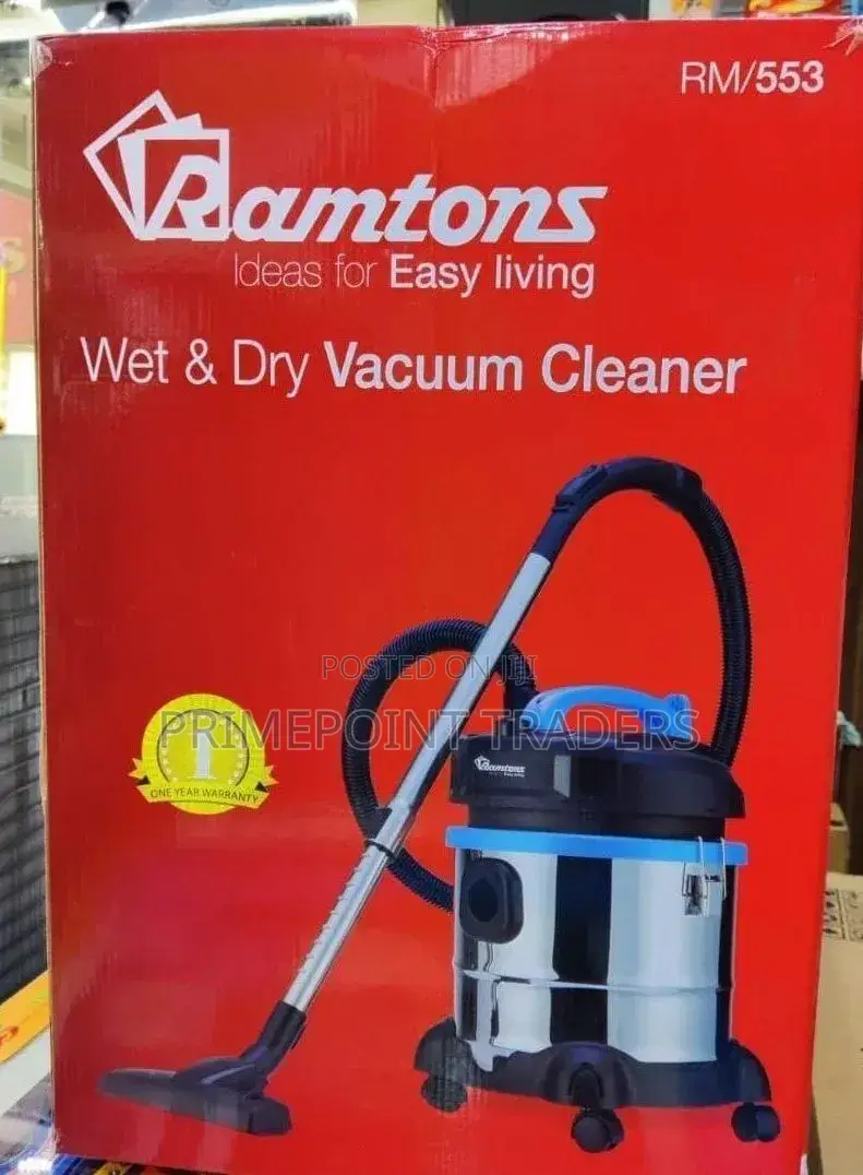 Ramtons Vacuum Cleaner 21 Litres,Versatile Wet Dry Cleaning Performa