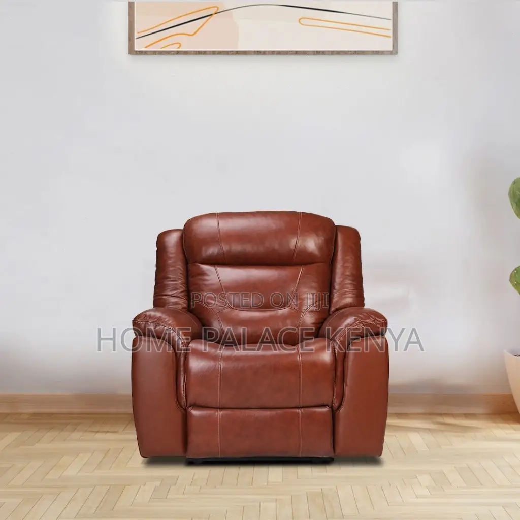 Home Sofa: Brown Tan Single Recliner