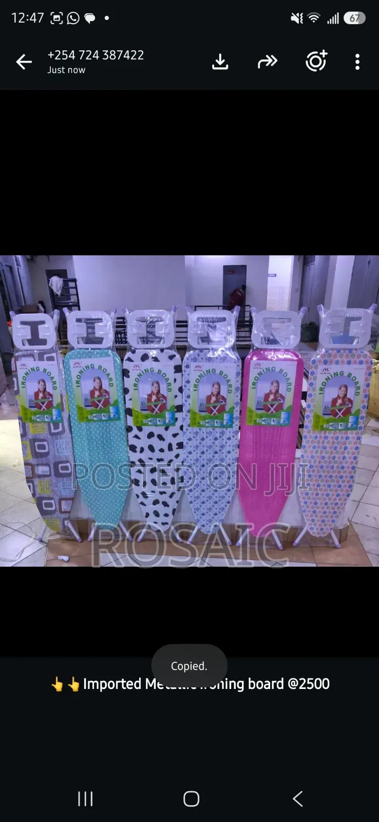 Imported Metallic Ironing Board