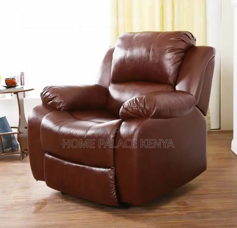 Home Sofa: Brown Tan Single Recliner