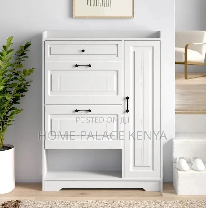 Shoe Rack: Foyer Tipping Wooden Storage Rack