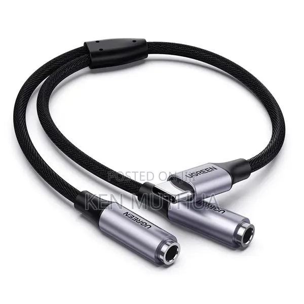 Ugreen Av144 Usb C Male to 2 * 3.5mm Female Audio Cable 25cm